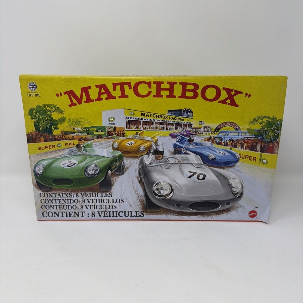 Matchbox 70th Anniversary Collectors Set, 8 Die-Cast Cars 1:64 Scale - SEALED